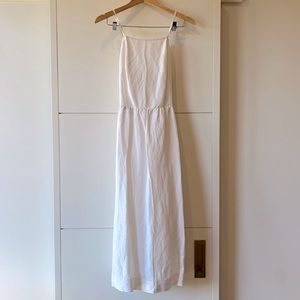Brand new white linen midi dress. Size medium